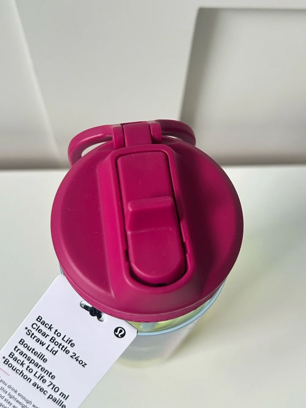 Lululemon Back to Life Clear Bottle 24oz Straw Lid